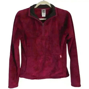 The North Face Mossbud Fleece 1/4 Zip Womens Pullover in Roxbury Pink - Size S